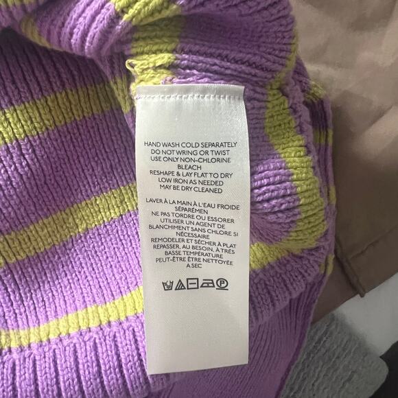 Free People Purple and Yellow Striped Sweater - Picture 10 of 11